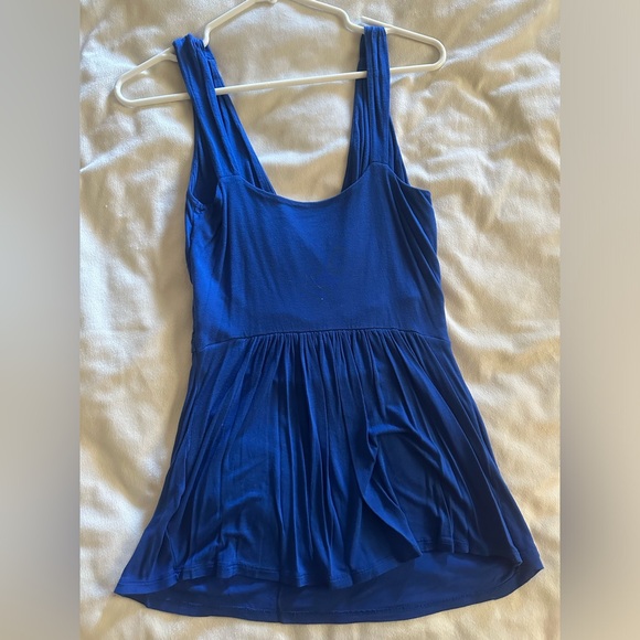 Brilliant blue tank top, very feminine looking and bright blue. - Picture 2 of 2